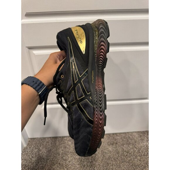 ASICS Men’s Gel Nimbus 22 Platinum Pure Gold Running Shoe Size 12 - Picture 4 of 7